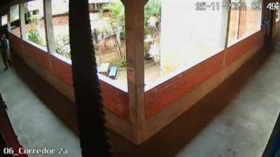 Brazil school shooting this morning (11/25) - CCTV footage at second school