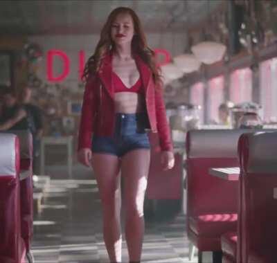 Strutting her stuff.