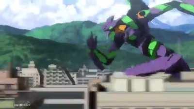 shinji whippin the EVA