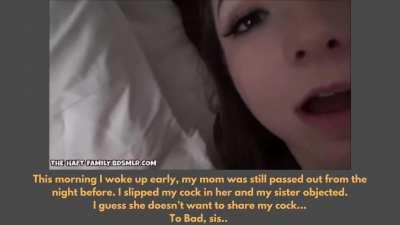 Sister doesn't like when I sleep creep on mom...