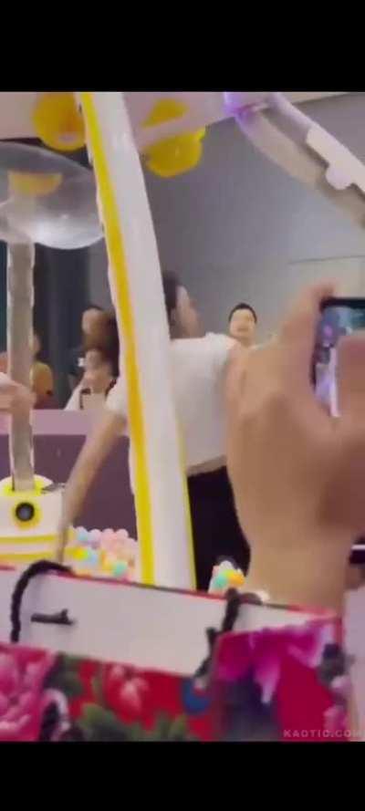 Chinese women fight in ball pit 