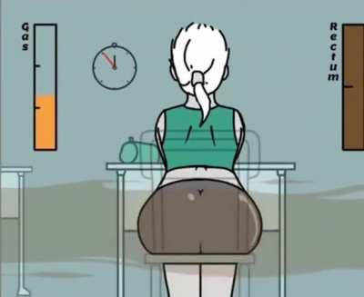 Bubble guts girl rips one