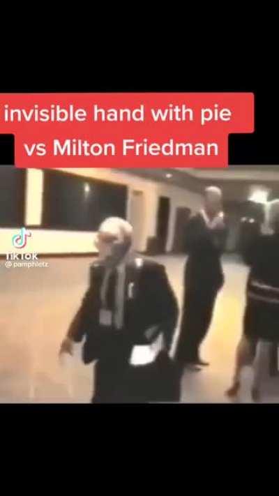 That time Milton Friedman got a pie in his face