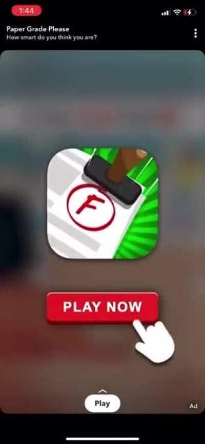 This ad on Snapchat