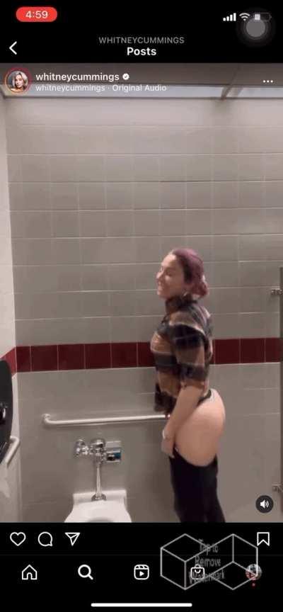 Comedian Whitney Cummings in slowmo