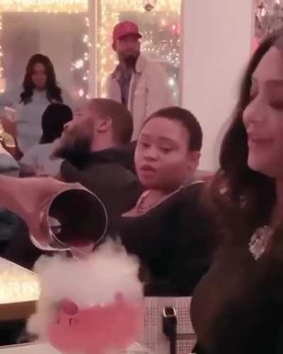 girl looking like damn my man only bought me a Pepsi