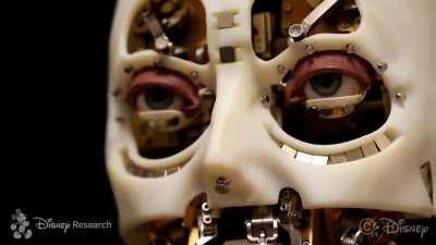 The Disney Film Company has developed a humanoid robot that can maintain vivid eye contact with a person.