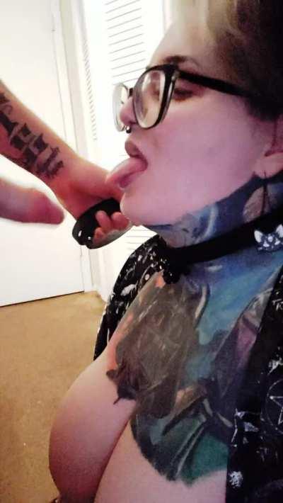 I love how sloppy she gets with my cock.