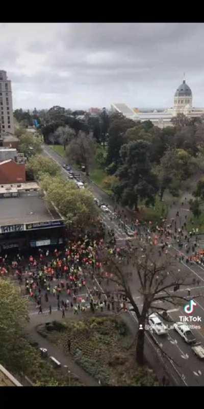 Someone posted a video with an alternative angle of the protesters. So I made this.