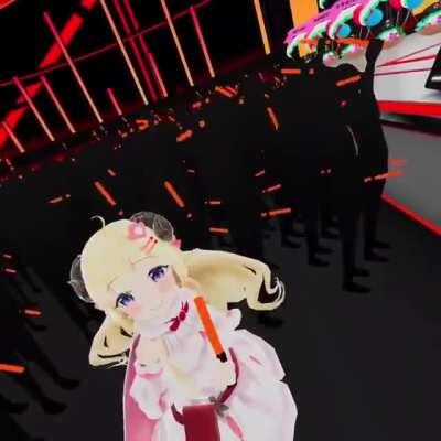 Watching With Watame and Head Patting Watame in the crowd (footage by @Nyadmin)