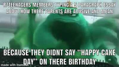 No retard say the reddit thing not “happy birthday”🤬🤬🤬