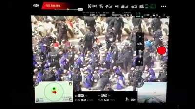 Leaked Drone footage of shackled and blindfolded Uighur Muslims led from trains. As a German this is especially chilling.