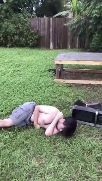 Think he didn't like the smell of what's cookin'