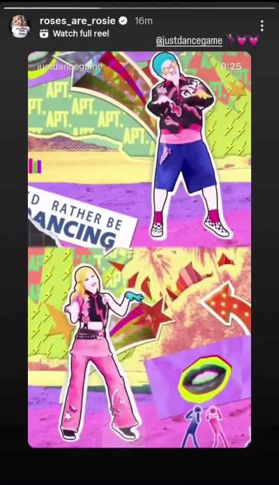 Rosé on Just Dance with her song APT, we're sick of that song, when will she stop talking about APT?