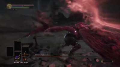 Defeating Gael one last time as I have gone Hollow. (Day 100: SL1 - LV0 Broken Streight Sword)