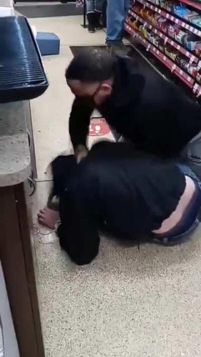 Dude was calling a man the N word, got his ass whoop by a can