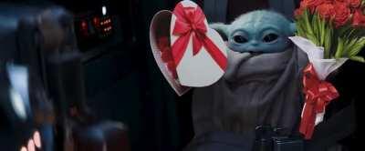 Grogu wants you to have a Happy Valentine's even if you're spending it alone this year. This is the Way! 💖