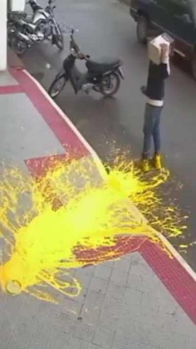 WCGW not keeping the lid of a paint box facing up