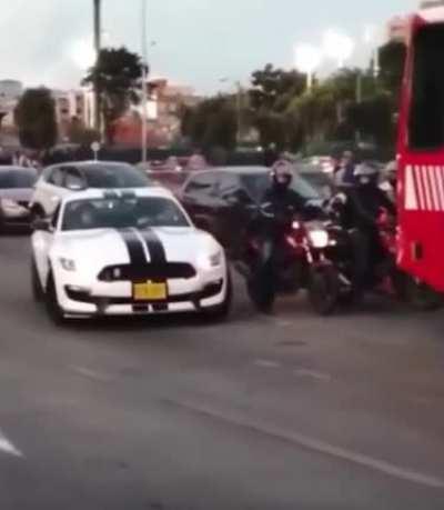 Mustang Driver doing what Mustang Drivers do best...