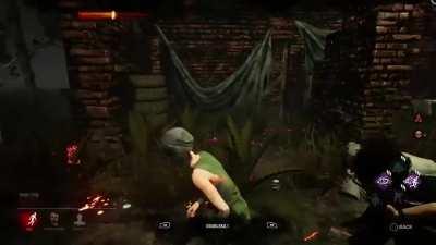 Clutch!!!...until he taunts the killer....