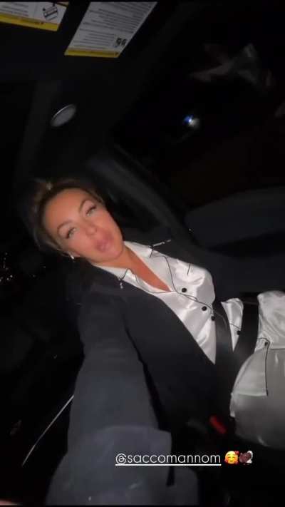 Mandy Rose in her car