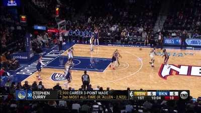 [Highlight] The pass from Harden out of the double team leads to a tough make from Bruce Brown