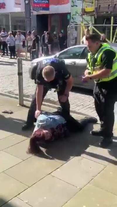 Swansea lady goes full Maori warrior after putting too much sugar in her coffee.