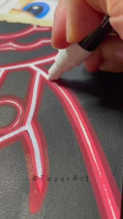 Mario being drawn in 4 amazing segments