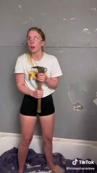 The fear in her face