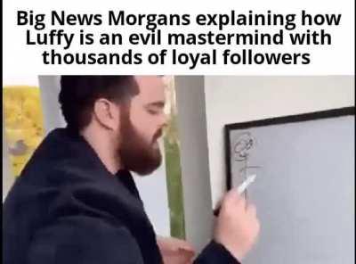 Luffy has an IQ of above 200 according to Big News Morgans