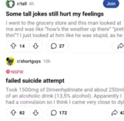 Tall guys have it rough