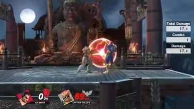Kazuya's Electric Wind God Fist into Up Smash seems to kill at 72%