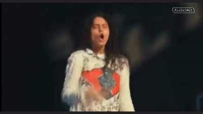 070 Shake performing Ghost town at Coachella with crowd as mic cuts out