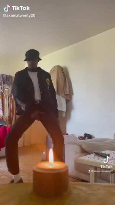 Extinguishing candles with style