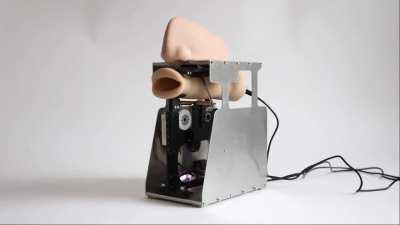 'The Prayer' is a robotic mouth by artist Diemut Strebe that chants algorithmically generated prayers