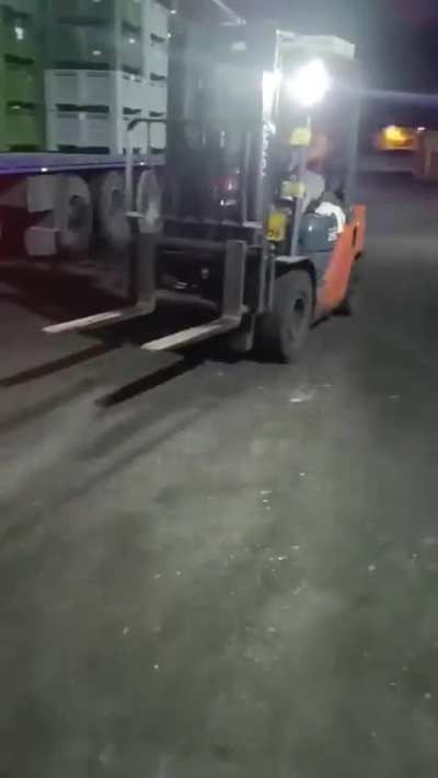 Dude is a certified forklift driver