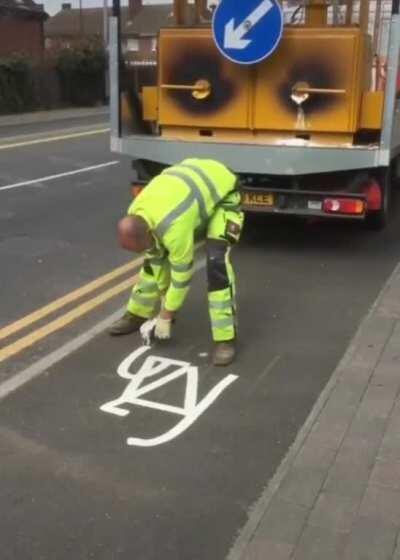 Council artist at work