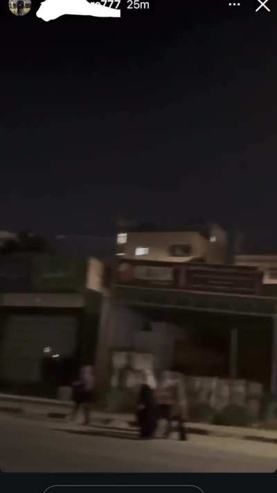 Incoming Iranian missiles seen from Ra'anana