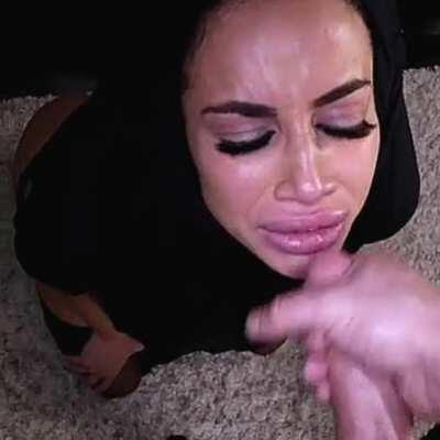 Hijab Cum in Mouth