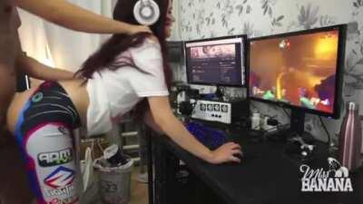 D.Va Getting Fucked While Playings Overwatch as Herself