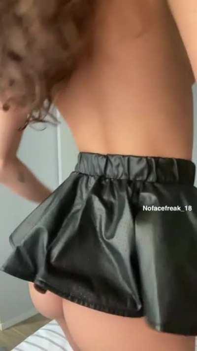 This skirt looks so good on my tiny ass