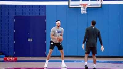 Ben Simmons seems to have expanded his shooting range in the time off