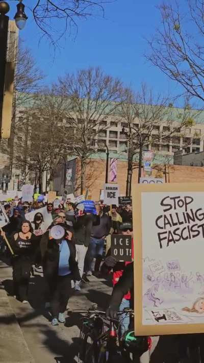 scenes from the ICE protest march in Atlanta today