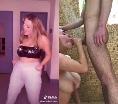 OMG 😱 From TikTok To Sucking Cock ( Her Free Album In Comment )