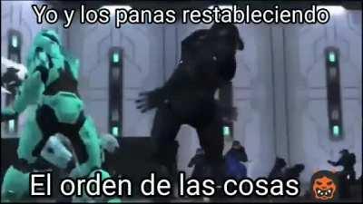 Yo llegando a reestablecer el orden de las cosas en una marcha feminista