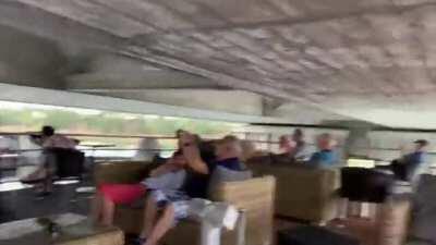 Going under a bridge