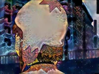 I made a style transfer video of lain! - 12 FPS