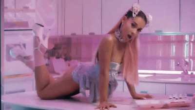 Ariana Grande assuming the position