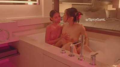 some lesbian fun in bathtub