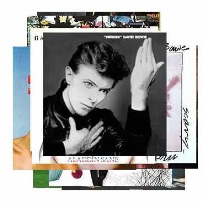 David Bowie's albums arranged by the size of his head